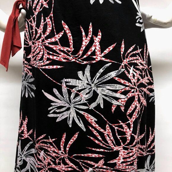 ANTHROPOLOGIE Tropical Print Stretch Wrap Dress S - Picture 10 of 11